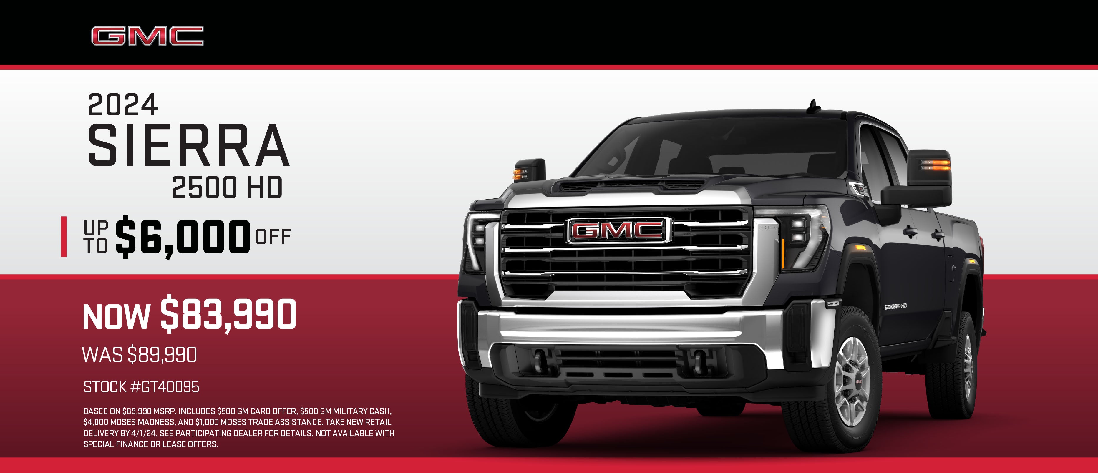 Moses GMC March Sierra 2500 Offer