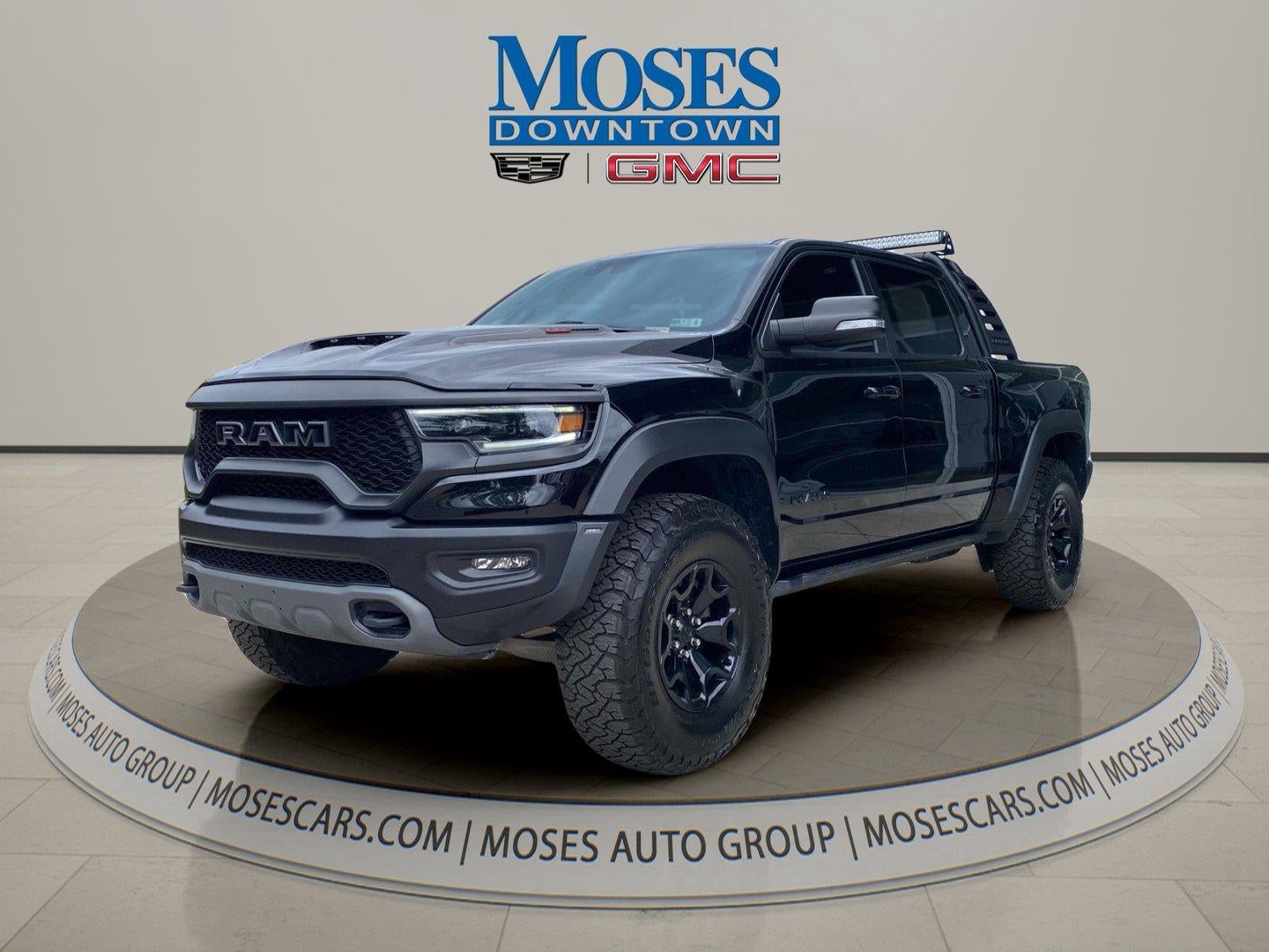2022 RAM 1500 TRX Crew Cab 4x4 5'7" Box in Black — front three-quarter view