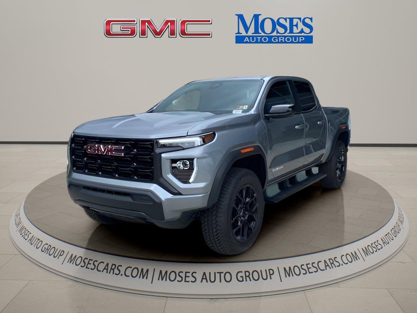 2026 GMC Canyon Elevation in Sterling Metallic — front three-quarter view