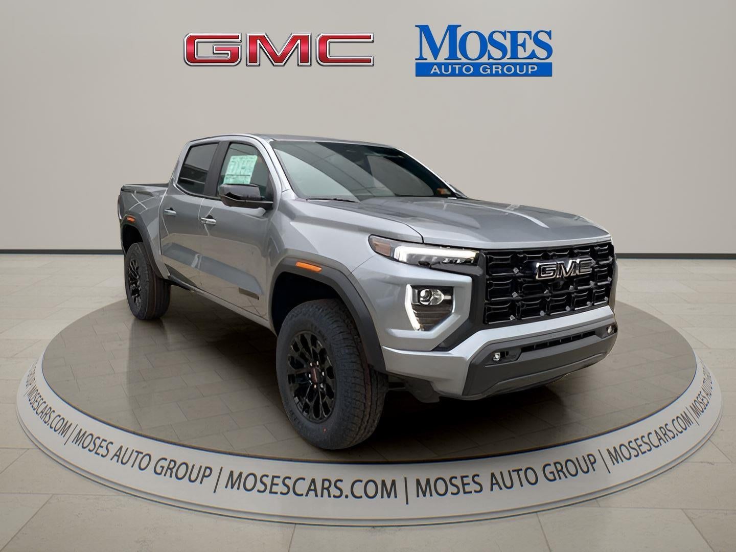 2026 GMC Canyon Elevation in Sterling Metallic — front three-quarter view