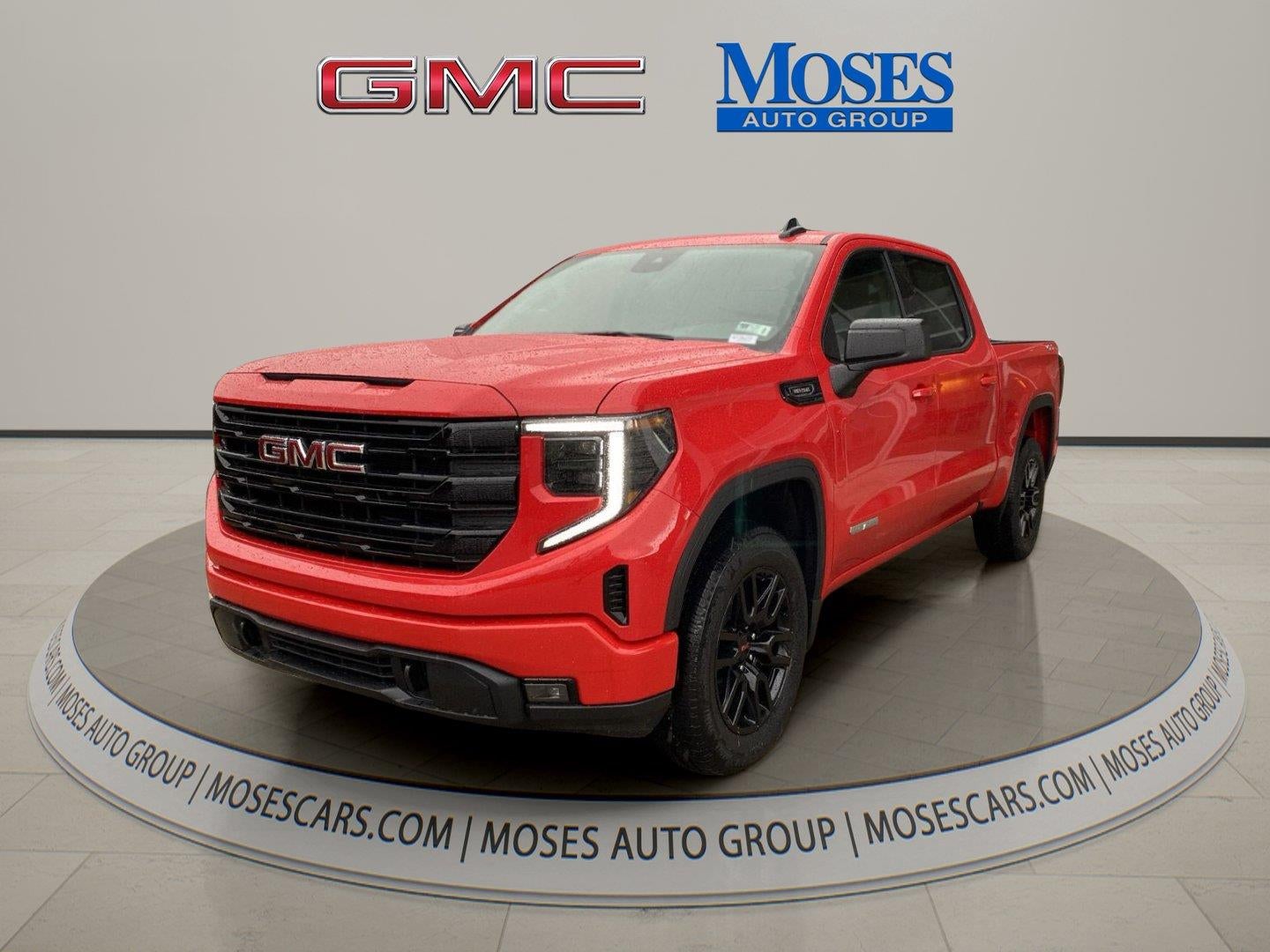 2026 GMC Sierra 1500 Elevation in Cardinal Red — front three-quarter view