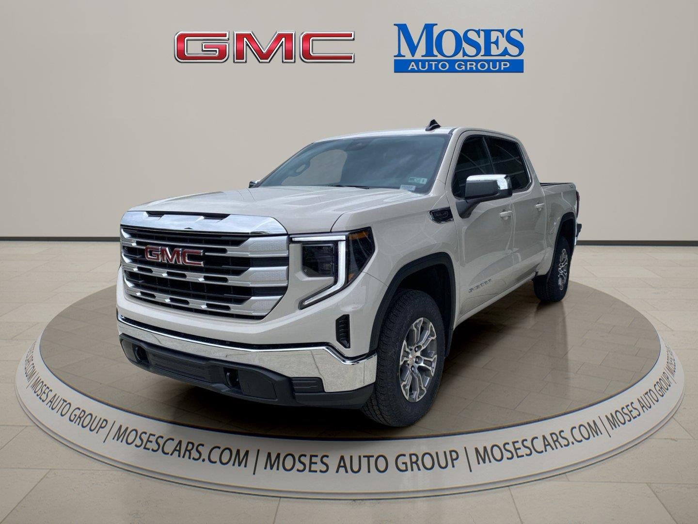 2026 GMC Sierra 1500 SLE in Coastal Dune — front three-quarter view