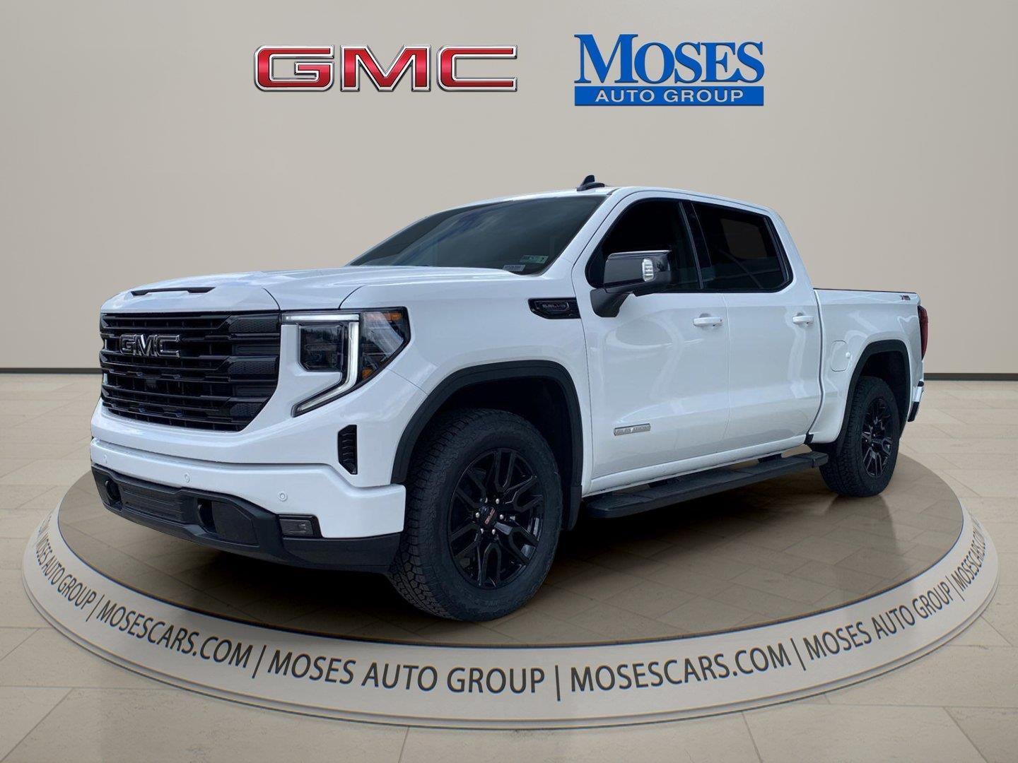2026 GMC Sierra 1500 Elevation in Summit White — front three-quarter view
