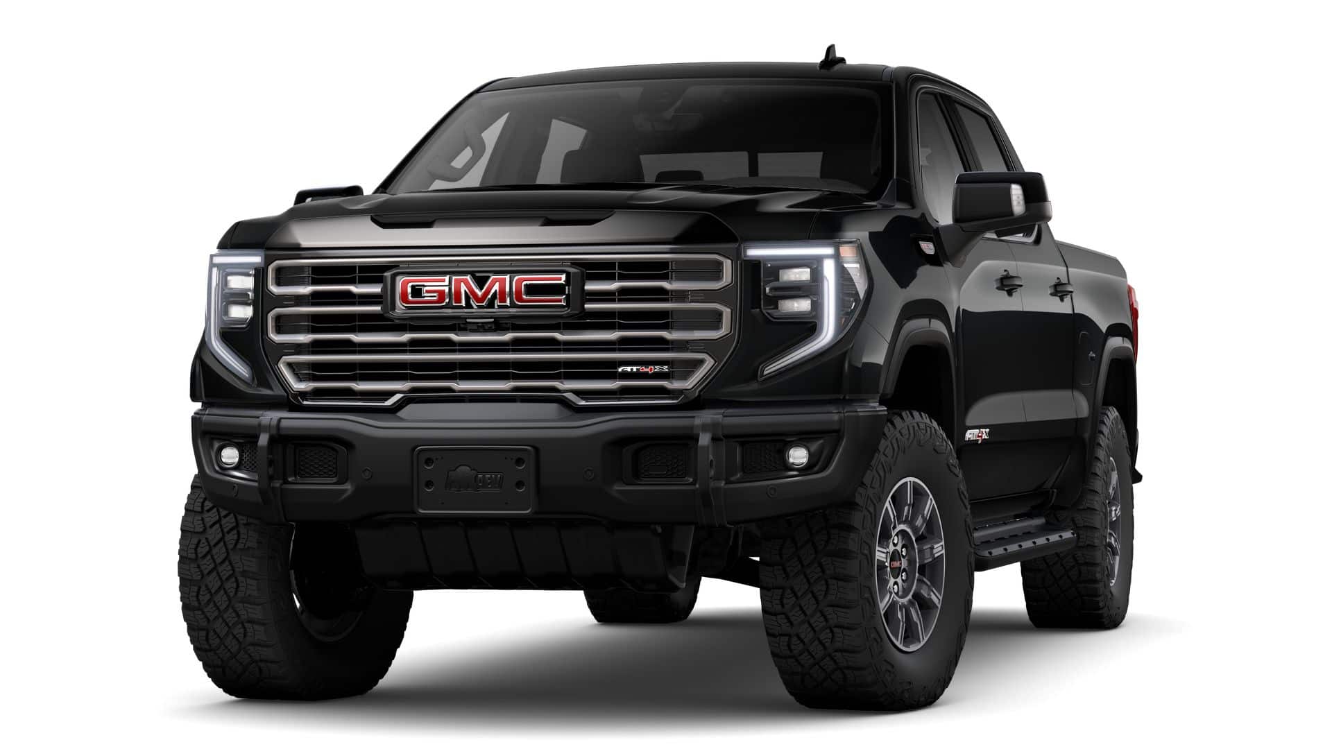 2026 GMC Sierra 1500 AT4X in Onyx Black — front three-quarter view